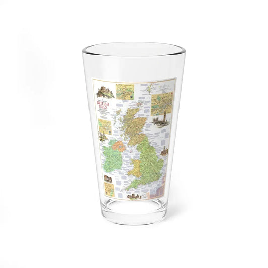 British Isles - A Traveller's Map 1 (1974) (Map) Pint Glass 16oz 16oz - Go Mug Yourself