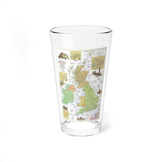 British Isles - A Traveller's Map 1 (1974) (Map) Pint Glass 16oz 16oz - Go Mug Yourself