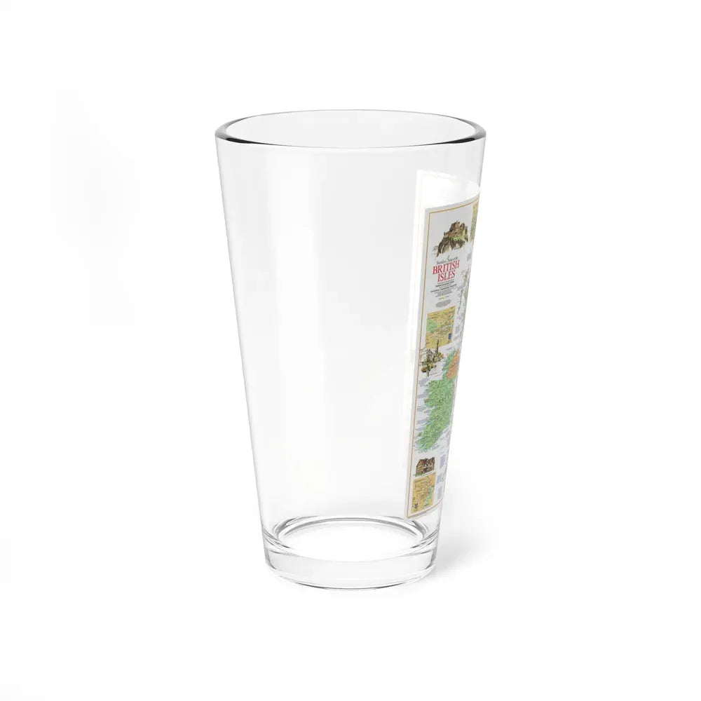 British Isles - A Traveller's Map 1 (1974) (Map) Pint Glass 16oz - Go Mug Yourself