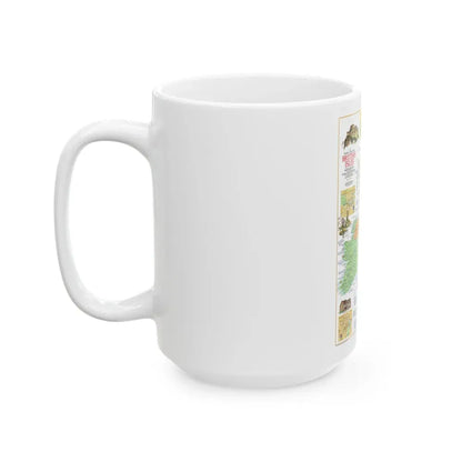 British Isles - A Traveller's Map 1 (1974) (Map) White Coffee Mug - Go Mug Yourself