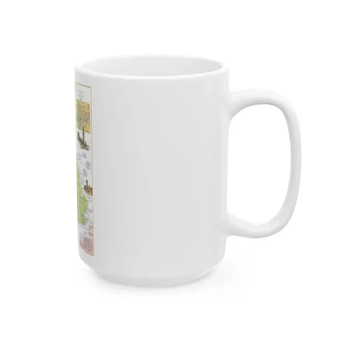 British Isles - A Traveller's Map 1 (1974) (Map) White Coffee Mug - Go Mug Yourself