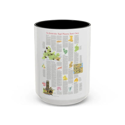 British Isles - A Traveller's Map 2 (1974) (Map) Accent Coffee Mug 15oz Black - Go Mug Yourself