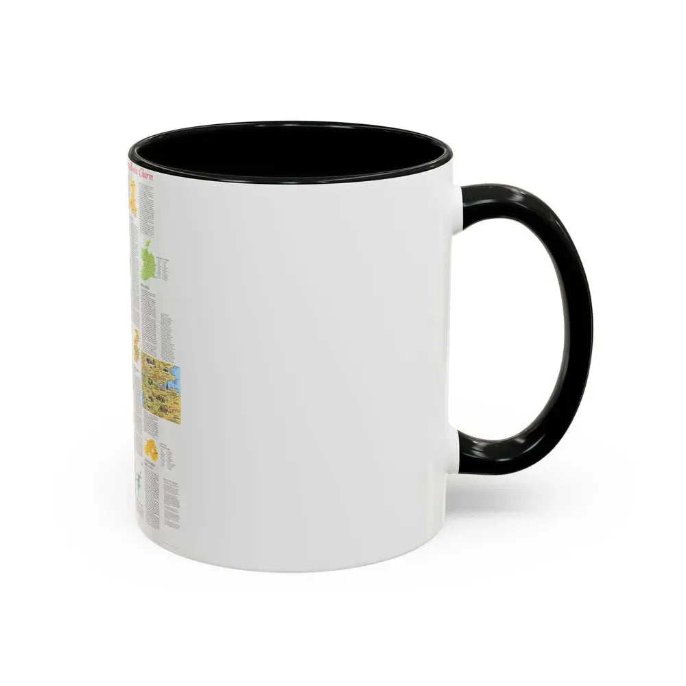 British Isles - A Traveller's Map 2 (1974) (Map) Accent Coffee Mug - Go Mug Yourself