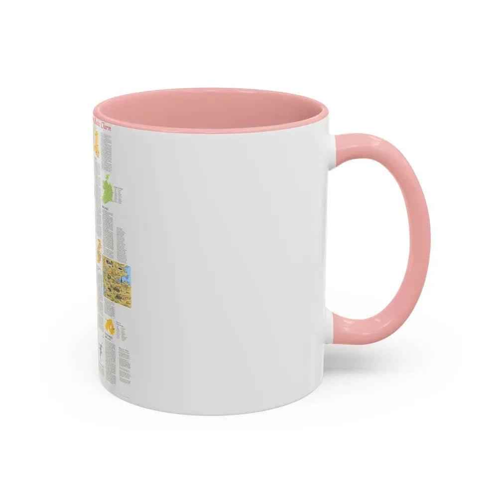 British Isles - A Traveller's Map 2 (1974) (Map) Accent Coffee Mug - Go Mug Yourself