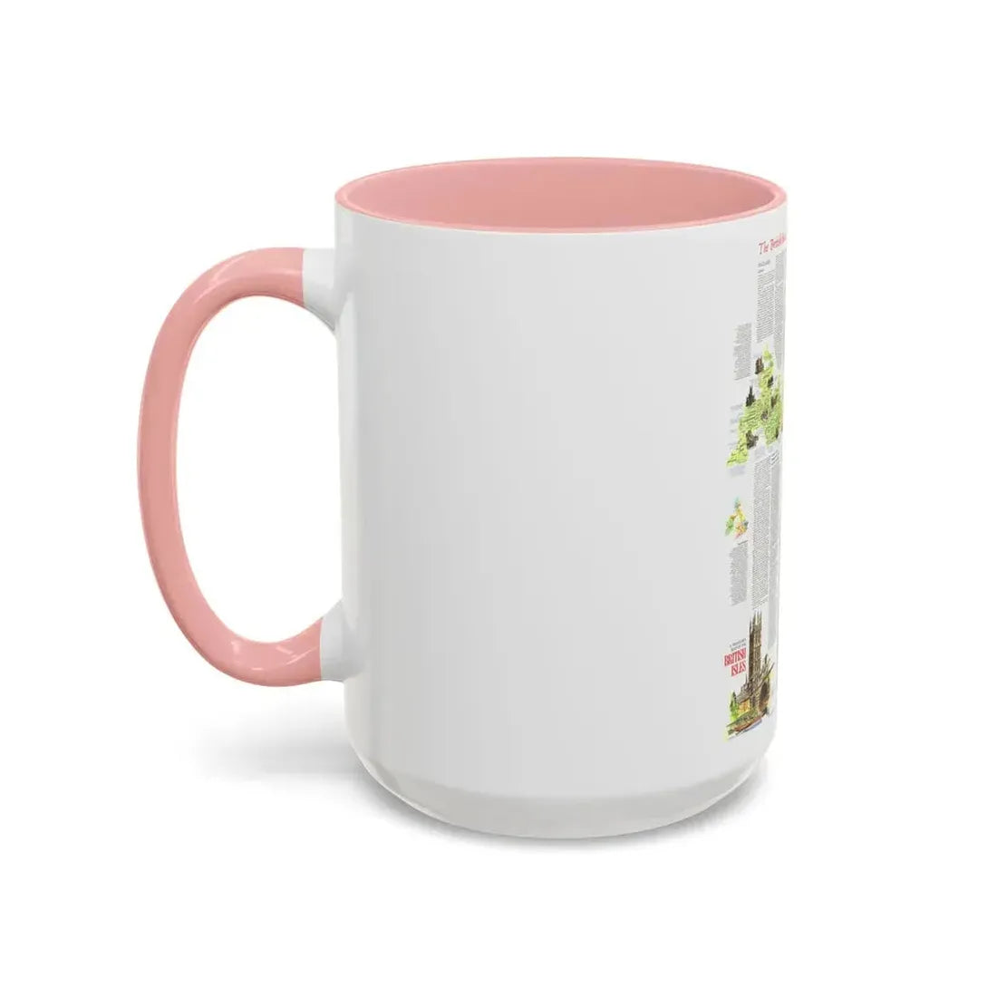 British Isles - A Traveller's Map 2 (1974) (Map) Accent Coffee Mug - Go Mug Yourself