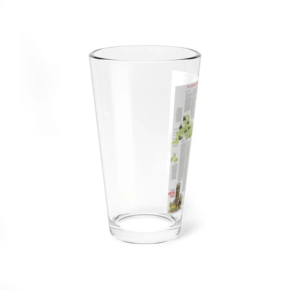 British Isles - A Traveller's Map 2 (1974) (Map) Pint Glass 16oz - Go Mug Yourself