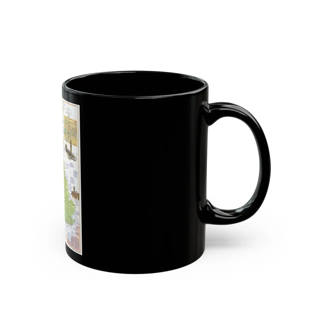 British Isles - A Traveller's Map 1 (1974) (Map) Black Coffee Mug-Go Mug Yourself