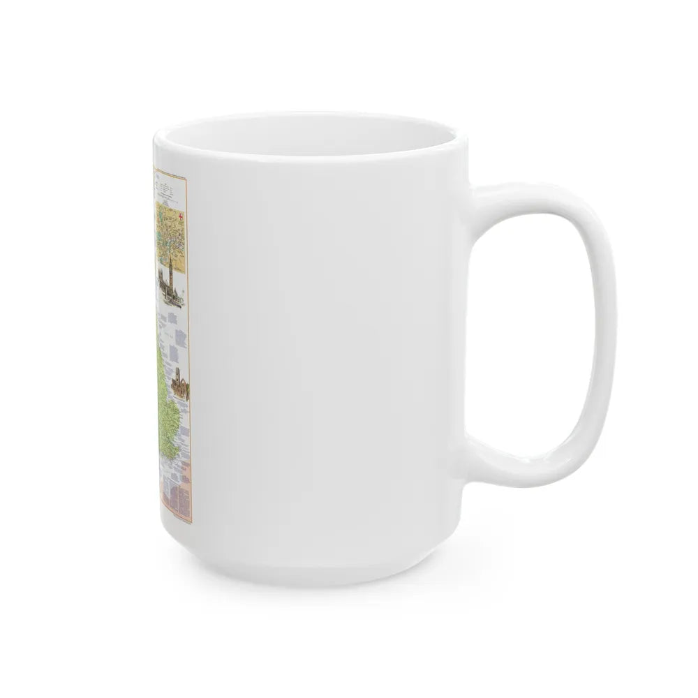 British Isles - A Traveller's Map 1 (1974) (Map) White Coffee Mug-Go Mug Yourself