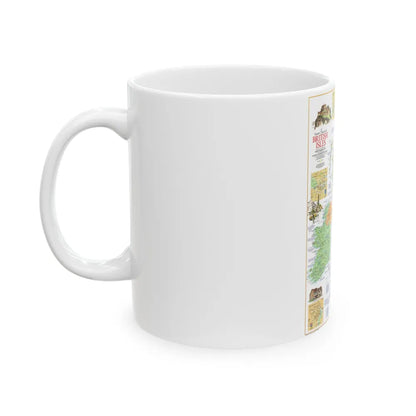 British Isles - A Traveller's Map 1 (1974) (Map) White Coffee Mug-Go Mug Yourself