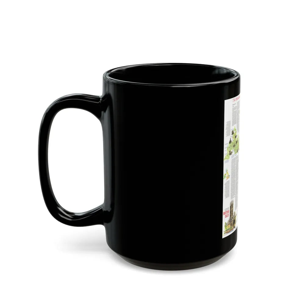 British Isles - A Traveller's Map 2 (1974) (Map) Black Coffee Mug-Go Mug Yourself