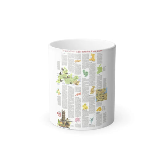 British Isles - A Traveller's Map 2 (1974) (Map) Color Changing Mug 11oz-Go Mug Yourself