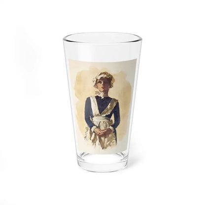 British Maid Illustration (c. 1980s) (Magazine Illustration) Pint Glass 16oz 16oz - Go Mug Yourself