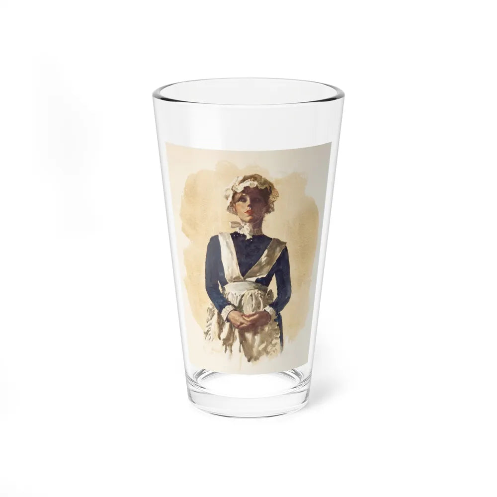 British Maid Illustration (c. 1980s) (Magazine Illustration) Pint Glass 16oz-16oz-Go Mug Yourself