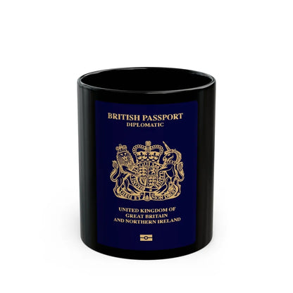 British Passport 2020 (Diplomatic) - Black Coffee Mug-11oz-Go Mug Yourself