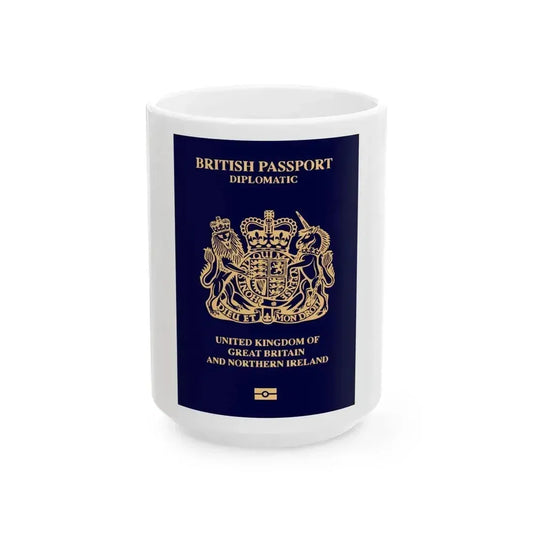British Passport 2020 (Diplomatic) - White Coffee Mug 15oz - Go Mug Yourself