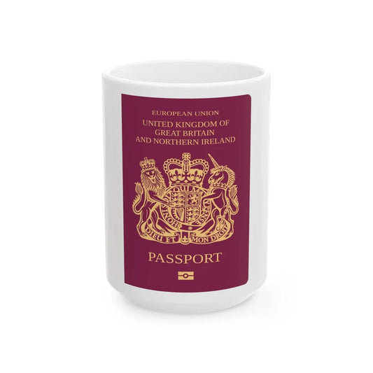 British Passport - White Coffee Mug-15oz-Go Mug Yourself