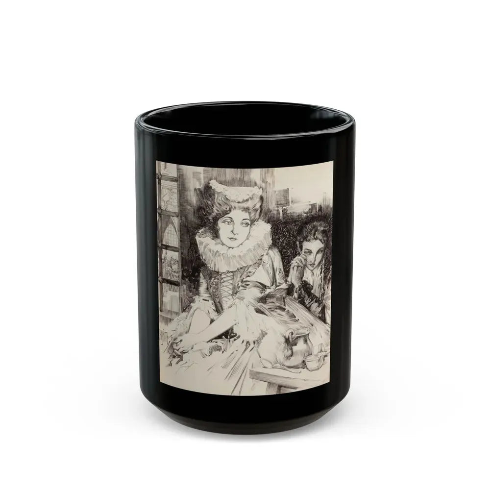 British Scene Depicting the Beheading of Anne Boleyn - Black Coffee Mug 15oz - Go Mug Yourself