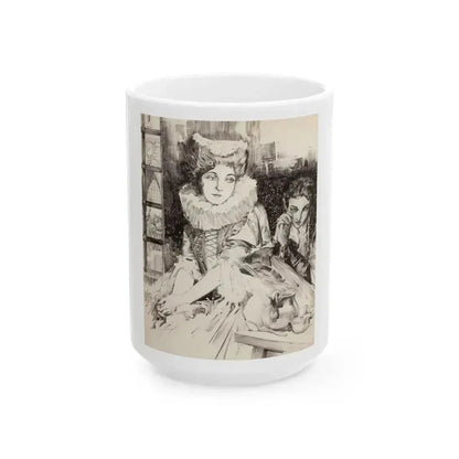 British Scene Depicting the Beheading of Anne Boleyn - White Coffee Mug 15oz - Go Mug Yourself