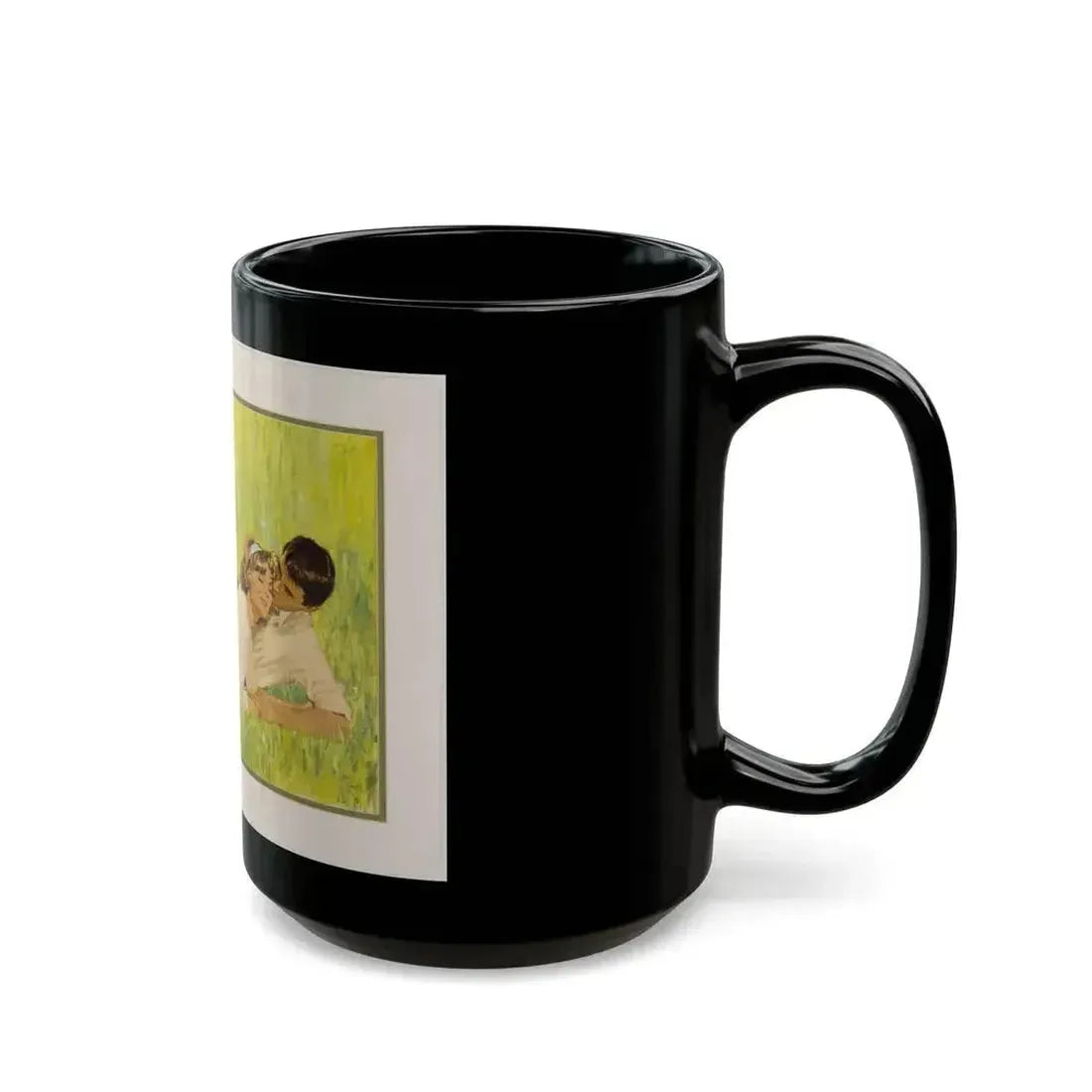 British Women's Magazine Illustration (Grestock and Marsh, c. 1960s) - Black Coffee Mug - Go Mug Yourself