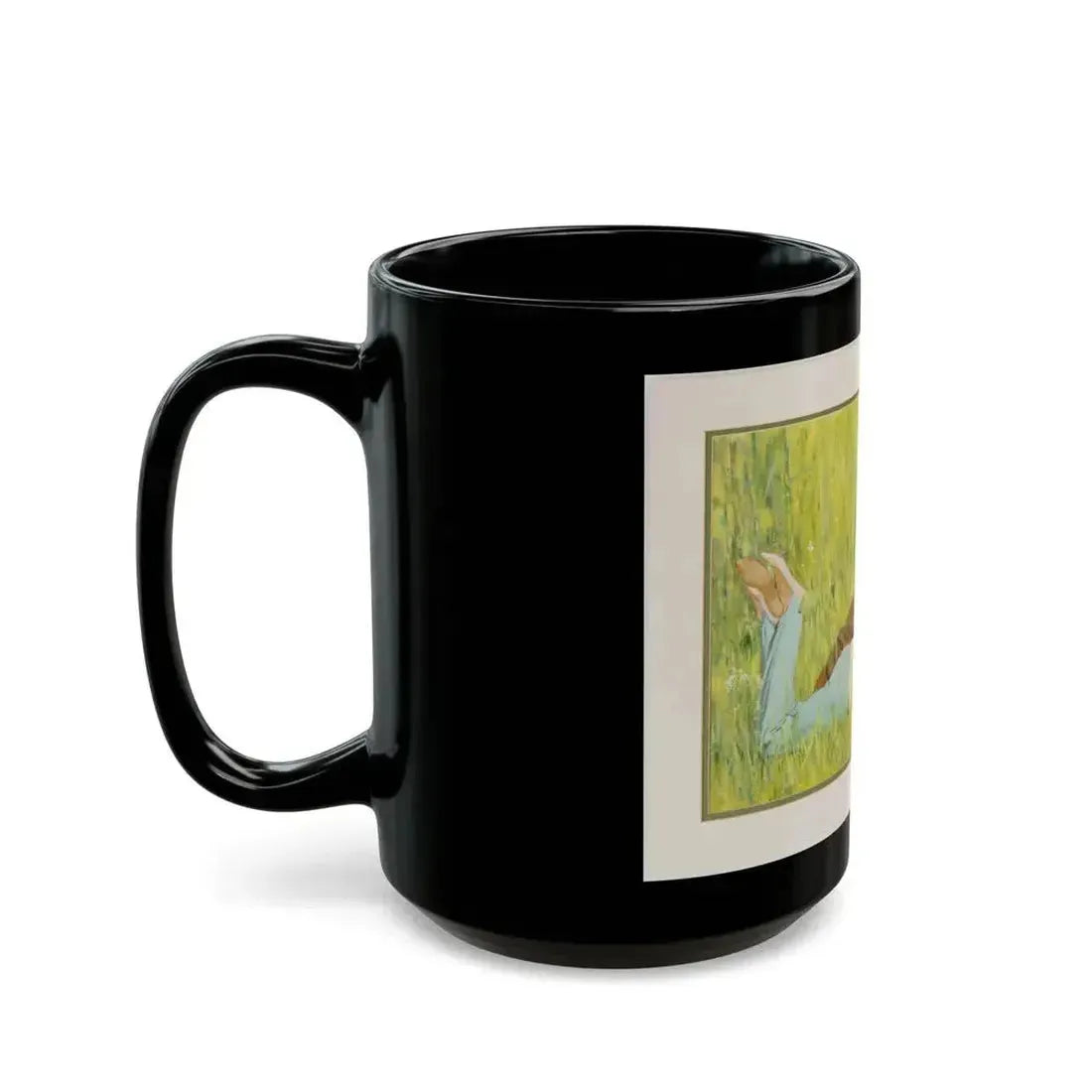 British Women's Magazine Illustration (Grestock and Marsh, c. 1960s) - Black Coffee Mug - Go Mug Yourself