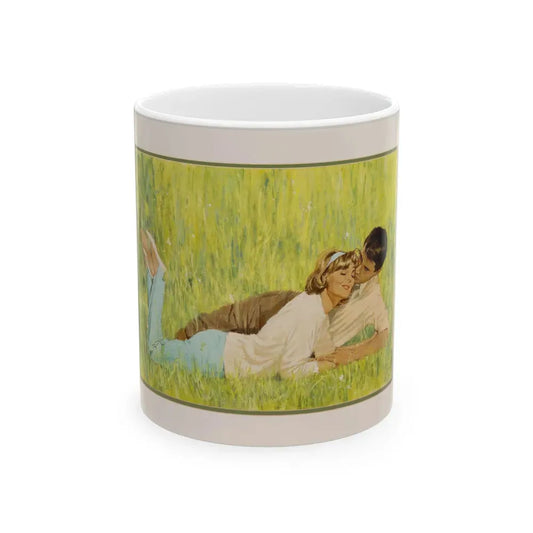 British Women's Magazine Illustration (Grestock and Marsh, c. 1960s) - White Coffee Mug 11oz - Go Mug Yourself