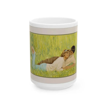 British Women's Magazine Illustration (Grestock and Marsh, c. 1960s) - White Coffee Mug 15oz - Go Mug Yourself