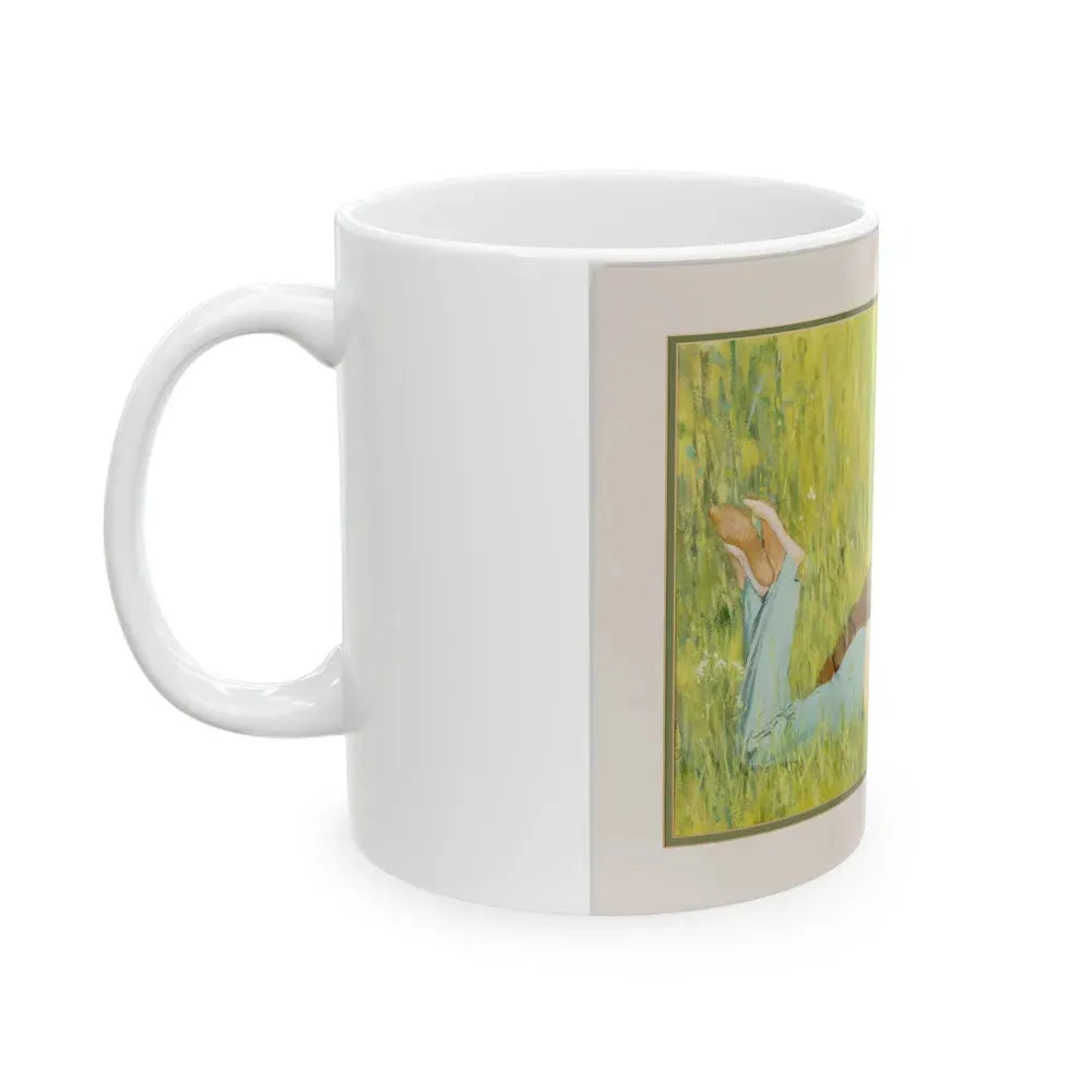 British Women's Magazine Illustration (Grestock and Marsh, c. 1960s) - White Coffee Mug - Go Mug Yourself