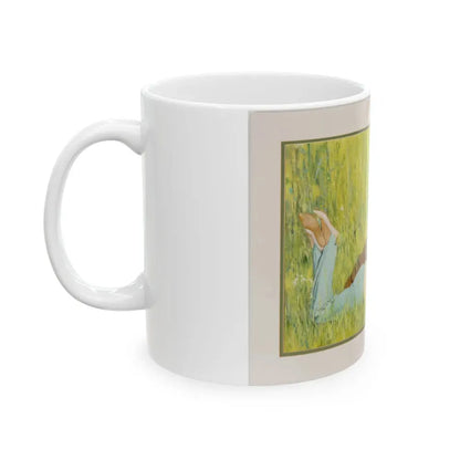 British Women's Magazine Illustration (Grestock and Marsh, c. 1960s) - White Coffee Mug - Go Mug Yourself