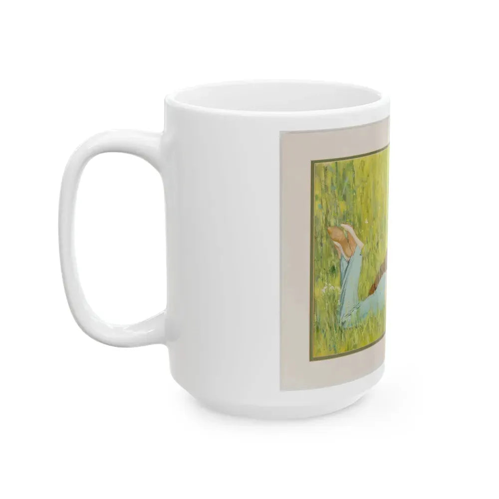 British Women's Magazine Illustration (Grestock and Marsh, c. 1960s) - White Coffee Mug - Go Mug Yourself