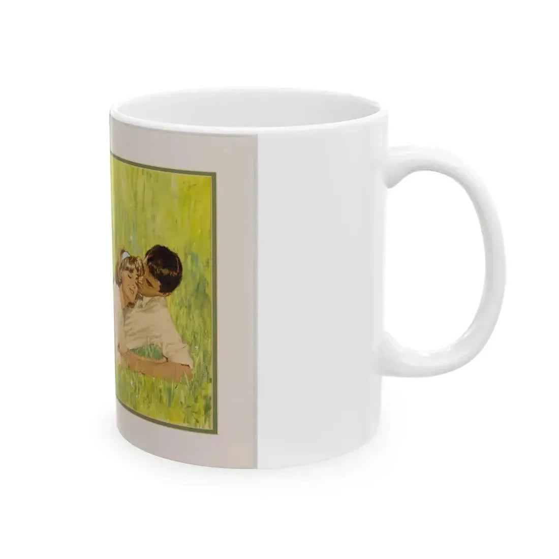 British Women's Magazine Illustration (Grestock and Marsh, c. 1960s) - White Coffee Mug - Go Mug Yourself