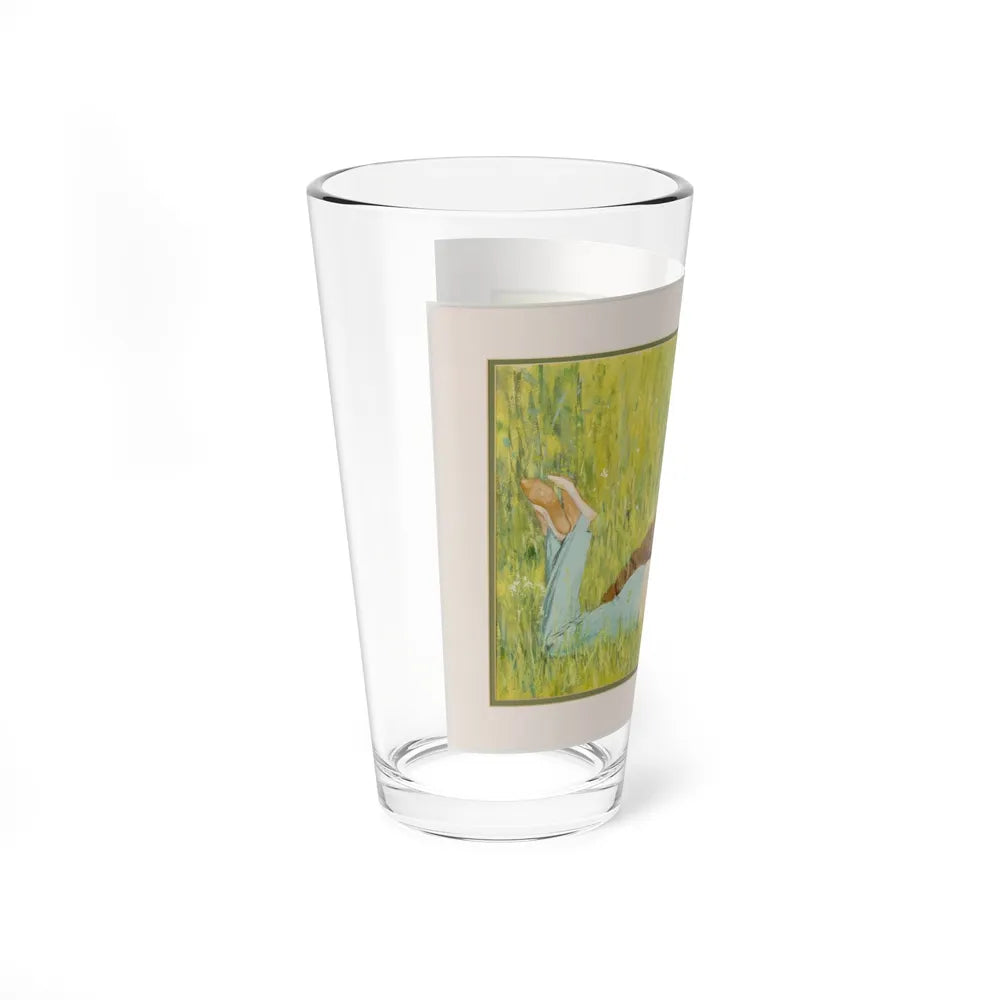 British Women's Magazine Illustration (Grestock and Marsh, c. 1960s) (Magazine Illustration) Pint Glass 16oz-Go Mug Yourself