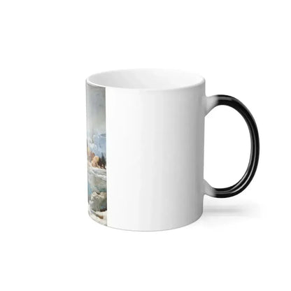 Briton Riviere (1840-1920) The Last of the Crew - Oil on canvas 1883 - Color Changing Mug 11oz - Go Mug Yourself