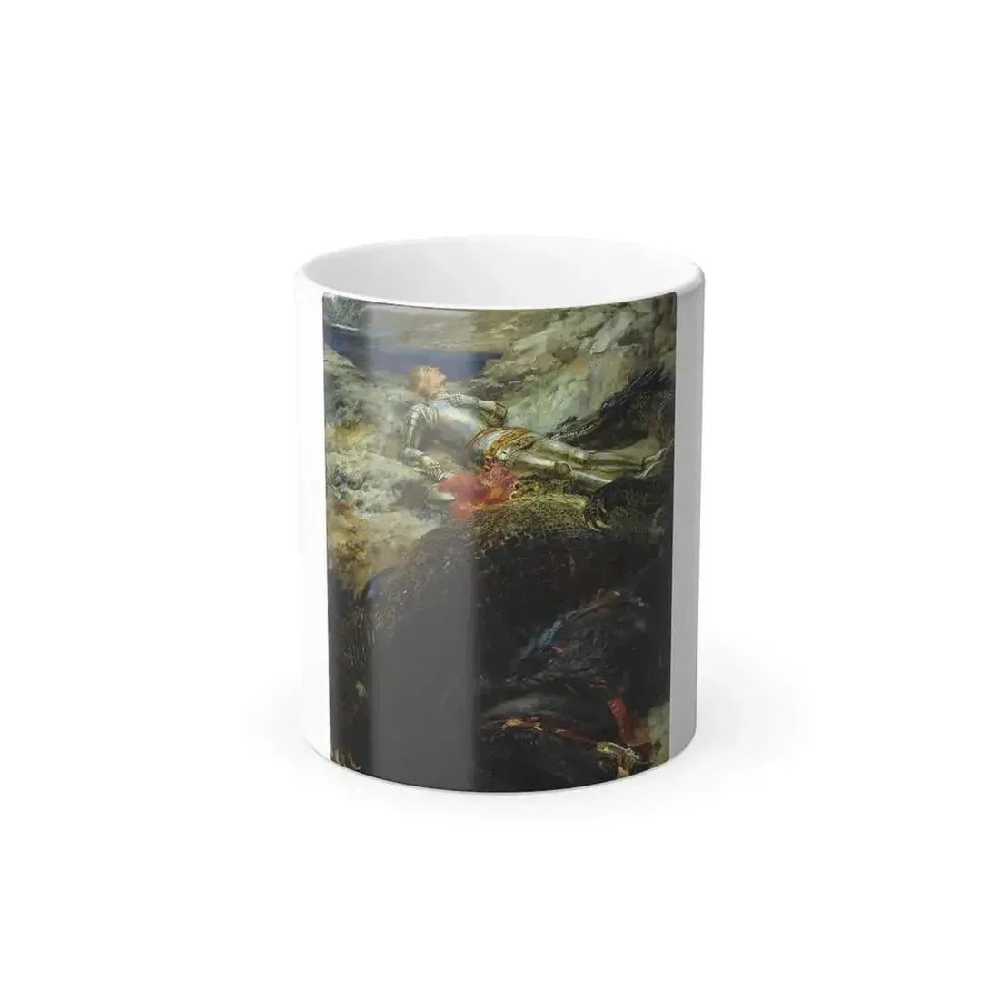 Briton Riviere (1908-1909) Saint George and the Dragon - Oil on canvas 1908-1909 - Color Changing Mug 11oz 11oz - Go Mug Yourself