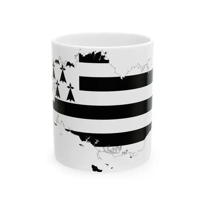 Brittany-Flagmap (France) White Coffee Mug 11oz - Go Mug Yourself