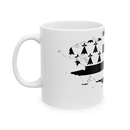 Brittany-Flagmap (France) White Coffee Mug - Go Mug Yourself