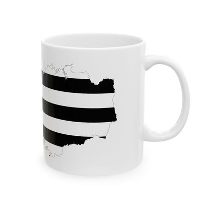 Brittany-Flagmap (France) White Coffee Mug-Go Mug Yourself