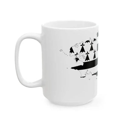 Brittany-Flagmap (France) White Coffee Mug - Go Mug Yourself