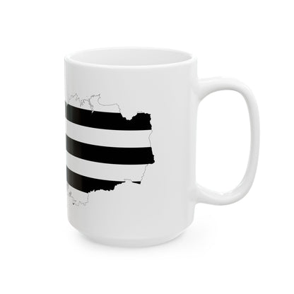 Brittany-Flagmap (France) White Coffee Mug-Go Mug Yourself