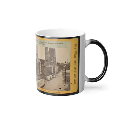 Broad St., Charleston, S.C., Looking East, With the Ruins of the Roman Catholic Cathedral and St. Michael's Church in the Distance (U.S. Civil War) Color Changing Coffee Mug 11oz - Go Mug Yourself