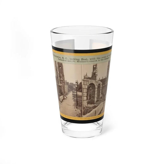 Broad St., Charleston, S.C., Looking East, With The Ruins Of The Roman Catholic Cathedral And St. Michael's Church In The Distance (U.S. Civil War) Pint Glass 16oz 16oz - Go Mug Yourself