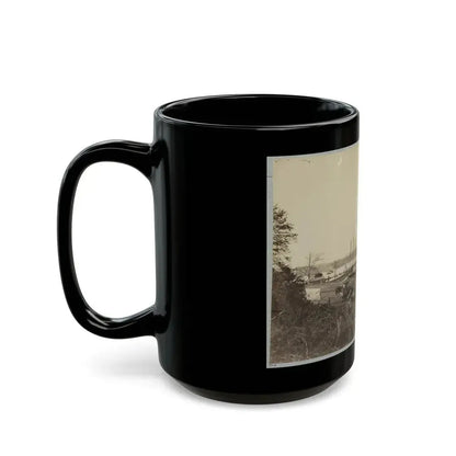 Broadway Landing, Appomattox River, Va., Butler's Signal Tower At Point Of Rocks, In Distance (U.S. Civil War) Black Coffee Mug - Go Mug Yourself