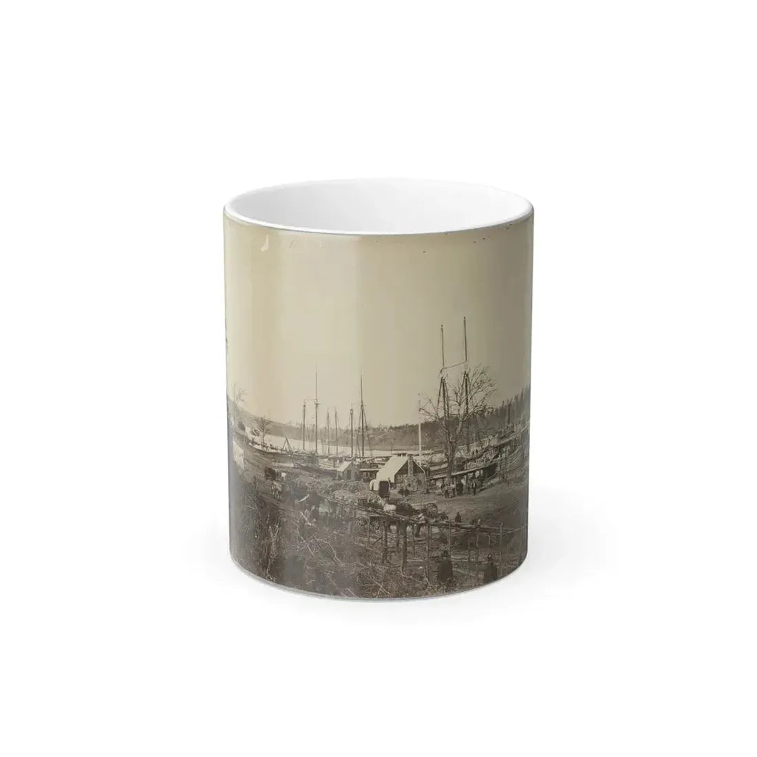Broadway Landing, Appomattox River, Va., Butler's Signal Tower at Point of Rocks, in Distance (U.S. Civil War) Color Changing Coffee Mug 11oz Default Title 11oz - Go Mug Yourself