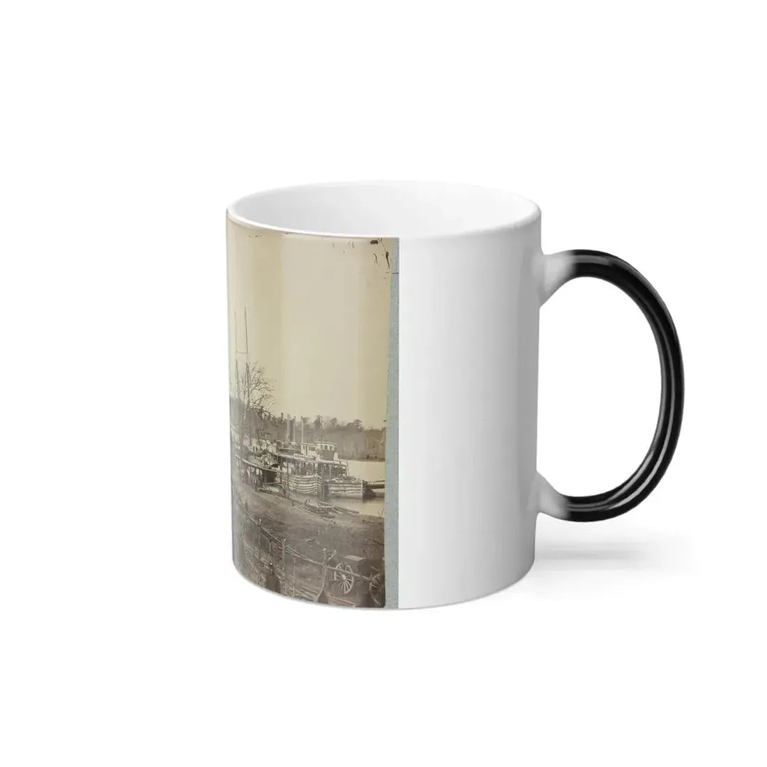 Broadway Landing, Appomattox River, Va., Butler's Signal Tower at Point of Rocks, in Distance (U.S. Civil War) Color Changing Coffee Mug 11oz - Go Mug Yourself