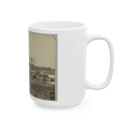Broadway Landing, Appomattox River, Va., Butler's Signal Tower At Point Of Rocks, In Distance (U.S. Civil War) White Coffee Mug - Go Mug Yourself