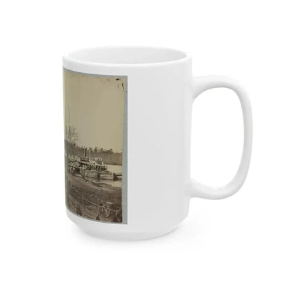 Broadway Landing, Appomattox River, Va., Butler's Signal Tower At Point Of Rocks, In Distance (U.S. Civil War) White Coffee Mug - Go Mug Yourself
