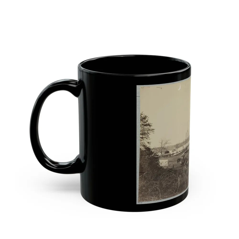 Broadway Landing, Appomattox River, Va., Butler's Signal Tower At Point Of Rocks, In Distance (U.S. Civil War) Black Coffee Mug-Go Mug Yourself