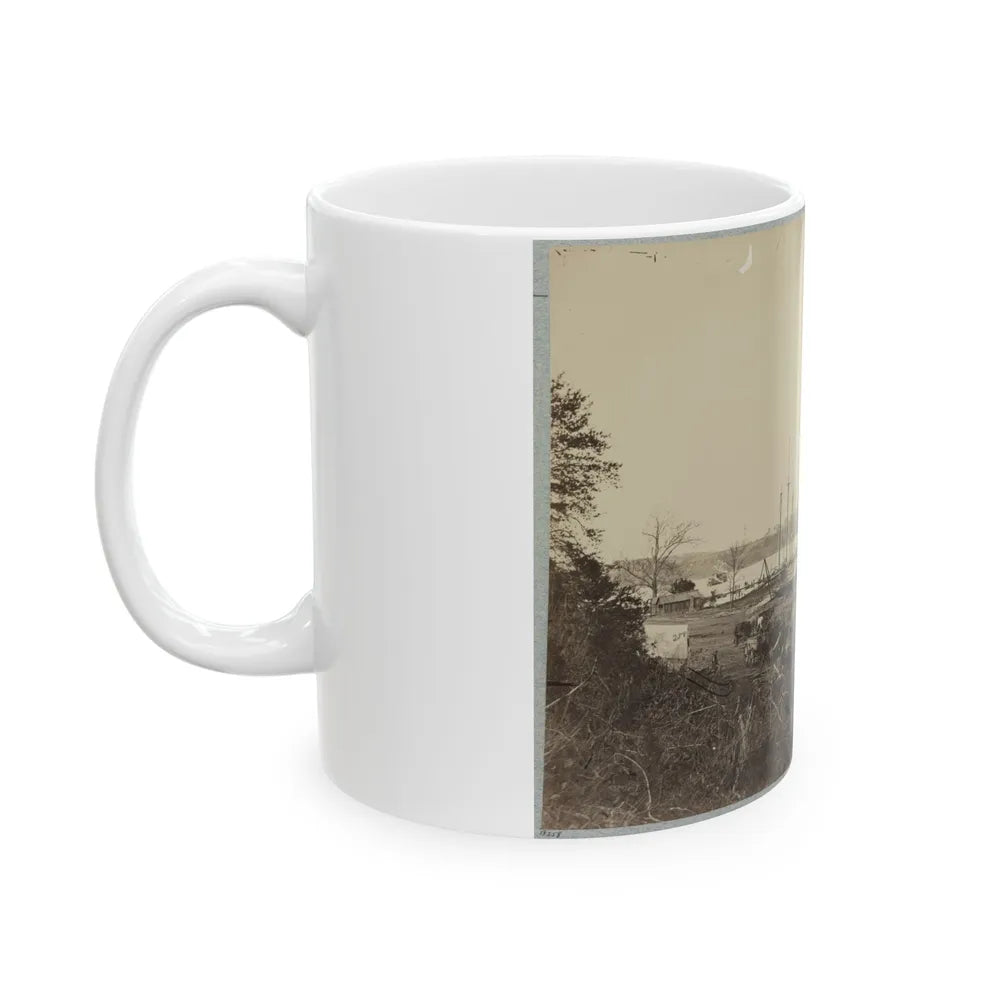 Broadway Landing, Appomattox River, Va., Butler's Signal Tower At Point Of Rocks, In Distance (U.S. Civil War) White Coffee Mug-Go Mug Yourself