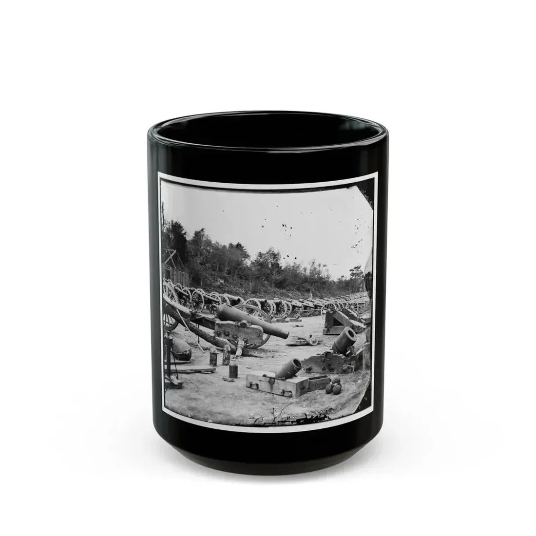 Broadway Landing, Appomattox River, Virginia. Ordnance ( ) (U.S. Civil War) Black Coffee Mug 15oz - Go Mug Yourself