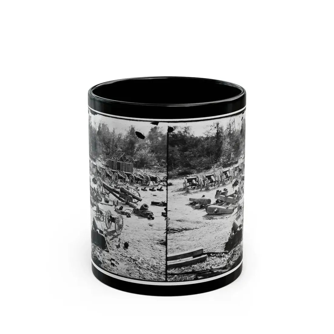 Broadway Landing, Appomattox River, Virginia. Park Of Artillery 001 (U.S. Civil War) Black Coffee Mug 11oz - Go Mug Yourself