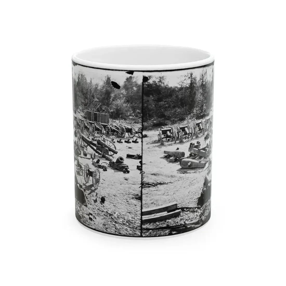 Broadway Landing, Appomattox River, Virginia. Park Of Artillery 001 (U.S. Civil War) White Coffee Mug 11oz - Go Mug Yourself